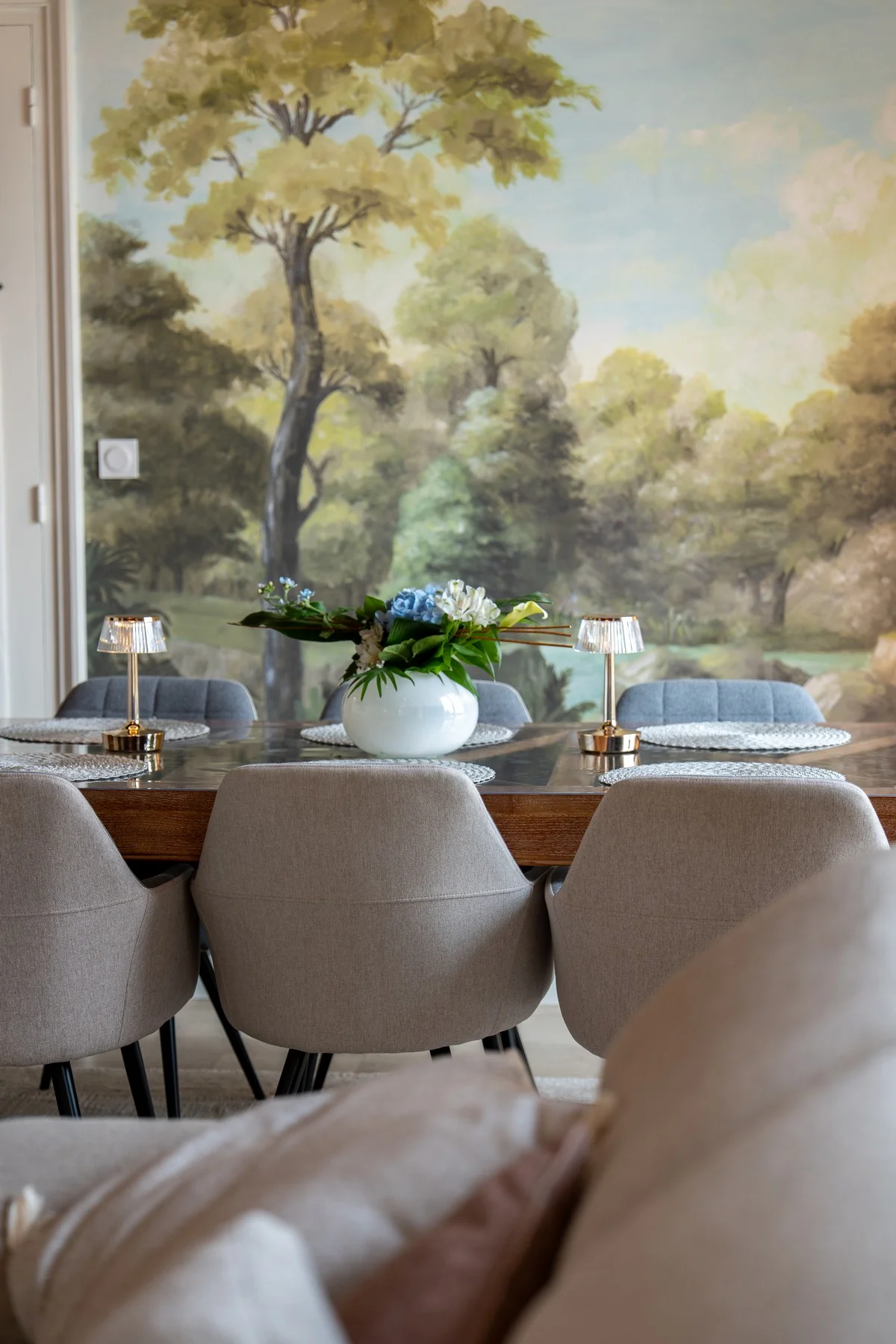 Cheminée et coin salon cosy de la Villa