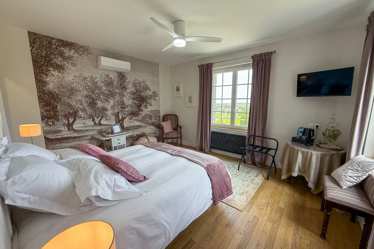 Chambre Mont Blanc — chambre lumineuse avec vue sur le vignoble